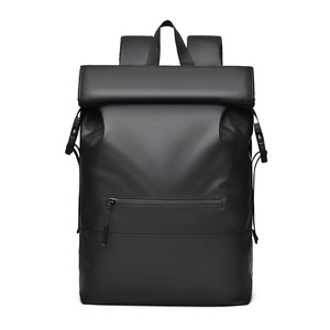 Laptop <b>Backpack</b> Unisex 20L Black Solid Color Computer Interlayer <b>Large</b> Capacity Leisure Travel Commuter Business <b>Backpack</b> - Product Image 1