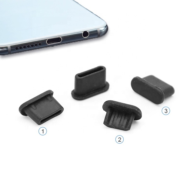 Silicone USB Type C Dust Plug / Rubber USB Port Protector Anti Dust Cap Cover for Computer