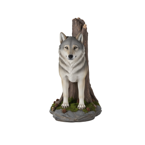 Wolf Resin Animal Statue | Handmade Realistic Animal Figure | Home Office Decor &amp; Halloween <strong>Christmas</strong> Gift Collection <strong>Artwork</strong> - Product Image 2
