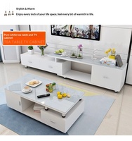 Meubles de salon en promotion, table basse carrée de haute qualité, moderne, en verre blanc, prix bas, style luxe léger, avec grand rangement