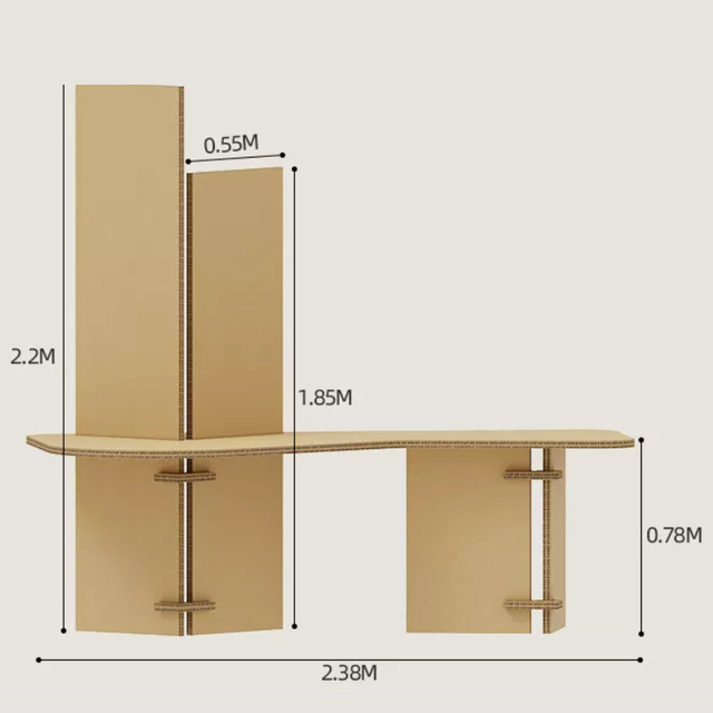 Custom Modern Eco-Friendly Corrugated Display Stand & Table, Recyclable Creative Cardboard Rack for Trade Show&Exhibition Events
