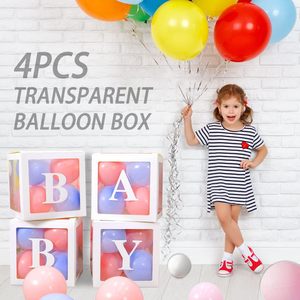 Scatola <span class=keywords><strong>per</strong></span> Palloncini Bianca con Lettere <span class=keywords><strong>per</strong></span> Rivelazione del Sesso del Bambino, Primo <span class=keywords><strong>Compleanno</strong></span>, Blocchi <span class=keywords><strong>di</strong></span> Cartone Trasparenti <span class=keywords><strong>per</strong></span> Feste a Tema - Product Image 6