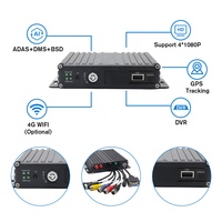 Grabadora de Video Digital Móvil (MDVR) 4G GPS WIFI 1080P con Tarjeta SD, IA, ADAS, DMS, BSD para Gestión de Flotas de Autos y Camiones
