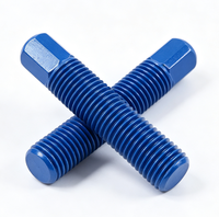 A193-B7 Alloy Steel Fluoropolymer Coated Square Head Fully Threaded Stud Bolt for Heavy Industry Flange Connections