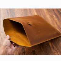 Crazy Horse peau de vache en cuir véritable A4 fichier sac portefeuille enveloppe porte-documents pour hommes femmes élégant porte-documents pour bureau