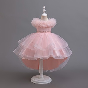 Niñas fiesta elegante niños niña boda tutú <span class=keywords><strong>vestido</strong></span> en capas dama de honor comunión Navidad - Product Image 2