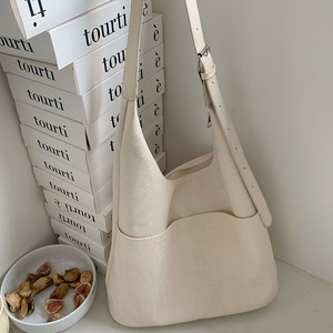 Sac fourre-tout pour femmes, grande capacité, vert rose, couleur unie, poche zippée, sac à bandoulière décontracté pour les déplacements, sac sous le bras, été 2024 - Product Image 2