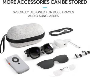 Kunden spezifische Trage tasche für <span class=keywords><strong>Ray</strong></span>-Ban Meta Wayfarer/Skyler/Headliner Smart Glasses Lade koffer Für alle Zubehörteile - Product Image 2