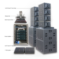 Sistema de Audio Profesional T.I Pro Audio LA-210 de 1200w, Altavoces Line Array, Kit de Sistema de Audio para Exteriores, Equipo de Sonido Activo