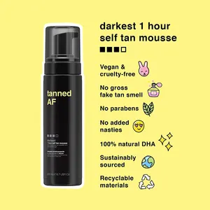 Autoabbronzante 100% abbronzante naturale senza sole, Mini Mousse Dark self Tan con lozioni abbronzanti - Product Image 3
