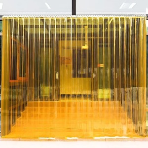 Yellow PVC Strip Curtain DOTP Quality Insect Proof UV/Heat/Oil Resistant 2mm 3mm Plastic Door Curtain 2m Length - Product Image 3