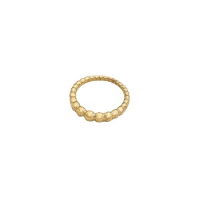 French Retro Style 18K Gold Bead Ring For Women Everyday Wear Knuckle Ring - Product Image 5
