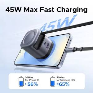 <span class=keywords><strong>Cargador</strong></span> UGREEN GaN de 45W con Cable Retráctil, UFCS PPS QC para iPhone 16 15Pro <span class=keywords><strong>Samsung</strong></span> S25 iPad Macbook, <span class=keywords><strong>Cargador</strong></span> Rápido PD 3.0 - Product Image 5