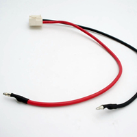 Harness Kabel Plastik Putih 4 Pin, Kabel Merah Hitam 2 Inti dengan Terminal Crimp Berlapis Timah untuk AC, Pendingin