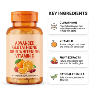 Comprimés <span class=keywords><strong>de</strong></span> glutathion avancé pour éclaircir la peau, <span class=keywords><strong>vitamine</strong></span> C, saveur fruitée, antioxydant, complément beauté, 60 unités - Product Image 3