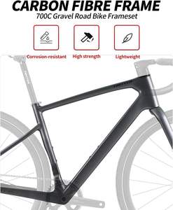 Cadre de vélo en fibre de carbone OEM Cadres de vélo de montagne Frein à disque Espacement arrière à dégagement rapide Routage interne - Product Image 6