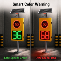 Panneau radar de signalisation de vitesse, affichage de la vitesse, compteur de vitesse radar, panneau de vitesse numérique LED solaire pour zone scolaire, chantier, sécurité routière