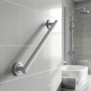 Barra de Agarre Bariátrica Resistente de 24 Pulgadas, Blanca, para Baño, Soporte de Seguridad Montado en la Pared, Barra de Apoyo para Discapacitados - Product Image 1
