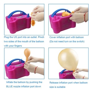 Giá Rẻ Giá Comercial Chuyên Nghiệp Xách Tay Bóng Phụ Kiện Kép Không Khí Ballon Inflator Điện Bóng Bơm Cho Bóng - Product Image 4