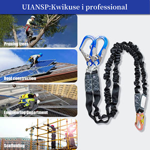 Çift büyük kanca alüminyum alaşım emniyet düşme koruma kordon halat emniyet kemeri mükemmel anti-sonbahar - Product Image 6