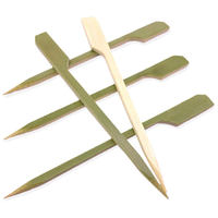 Brochettes de barbecue plates en bambou Teppo jetables, écologiques, de qualité supérieure, prix usine, en vrac