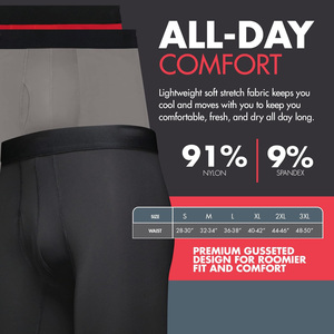 Biancheria intima uomo Boxer slip cotone disegni personalizzati Logo <span class=keywords><strong>6</strong></span> pollici Inseam uomo biancheria intima taglie forti biancheria intima per gli uomini - Product Image 4