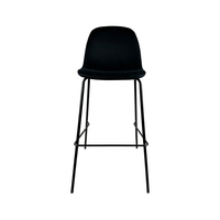 Vente en gros Tabouret de bar rembourré en métal Comptoir haute cuisine Tabourets de bar en velours de siège moderne de luxe Chaises