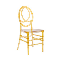 Chaise transparente moderne en acrylique, chaises de salle à manger transparentes, chaise en plastique résistante à l'eau pour mariage, structure entièrement assemblée