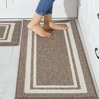Cushioned 2 Pieces Set Washable Mats and Rugs Floor Cooking Tools Kitchen Carpet Custom Design CLASSIC Rectangle Absorbent 100m2