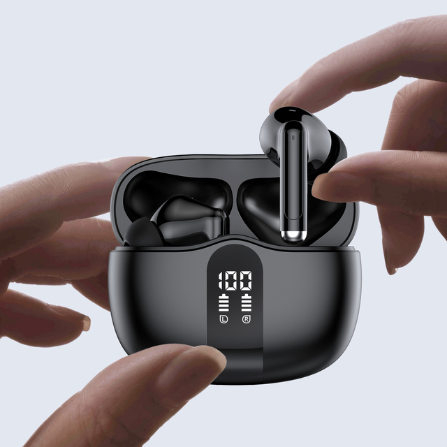 Deep Bass S56 Low Latency Wireless Headphone TWS ANC Earbuds Noise Cancelling Led Battery Display Earphphones