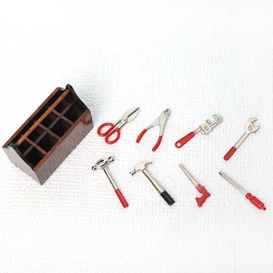 8Pcs Mini Wooden <strong>Toolbox</strong> With Tools Accessories For 1:12 Scale Dollhouse Perfect Holiday Gift - Product Image 2