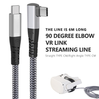 Câble USB C vers C USB3.2 GEN1 5 Gbps pour transfert de données, angle droit, Stream VR Link, avec charge rapide PD 3A pour casque VR Oculus Quest