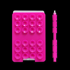 Card Inserting Double-sided Suction Cup <b>Bracket</b> For IPhone Wallet Slot Customizable LOGO Silicone Phone Card Holder - Product Image 5
