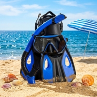 Équipement de plongée sous-marine très vendu, ensemble complet avec masque en silicone, tuba et palmes