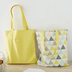 Sac fourre-tout en coton réutilisable et écologique, double face, avec motif de lettres personnalisé, sac à bandoulière en toile - Product Image 3