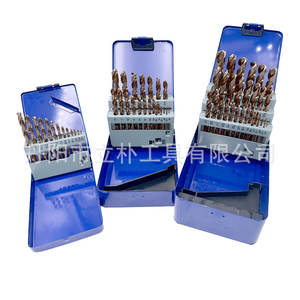 Juego de Brocas Helicoidales Mr Drill, 13, 21, 29 Piezas, Acero al Cobalto, Acabado Dorado, Herramienta de Perforación de Metal, Caja Azul - Product Image 1