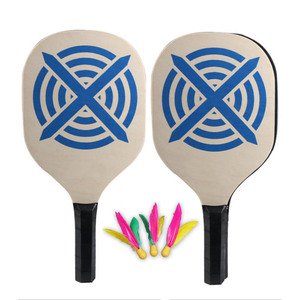 Jazzminton <strong>Paddle</strong> <strong>Ball</strong> <strong>Game</strong> <strong>with</strong> Carry Bag - Indoor Outdoor Toy - Play at the Beach Tennis Racket <strong>Ball</strong> Set Feather <strong>Paddle</strong> <strong>Games</strong> - Product Image 5