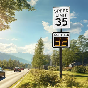 الصمام وامض كاشف العرض الشمسية للمشاة إشارات سرعة الرادار المرور - Product Image 2