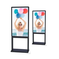 Fabrika fiyat dijital tabela çift taraflı zemin ayakta dijital Kiosk reklam ekranı 4K çözünürlük uzaktan içerik