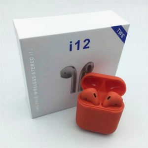 <span class=keywords><strong>I12</strong></span> Tws 2019 nuevo colorido Voz Hd Bt5.0 manos libres oído auriculares estéreo de deporte Tws <span class=keywords><strong>I12</strong></span> para <span class=keywords><strong>Iphone</strong></span> inteligente - Product Image 1