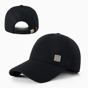Casquette de baseball tendance pour homme, style coréen, à large bord, en toile 3D avec lettres, réglable, pour l'extérieur, protection des oreilles, automne-hiver - Product Image 2