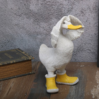 Grenzüberschreitende Kreative Skurrile Niedliche Enten-Designierte Geschnitzte Harz-Ornamente im Chinesischen Stil für Eingangsbereiche, Schreibtische, Heimdekoration und Geschenke