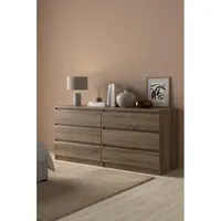 Commode blanche à 6 tiroirs, commode minimaliste moderne pour chambre à coucher, armoire de rangement élégante