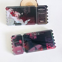 Cartes d'invitation en feuille laser découpées à l'emporte-pièce de haute qualité cartes de dessin animé de billet de concert de conception personnalisée Kpop holographique pour les petites entreprises