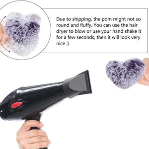 พวงกุญแจขนเฟอร์รูปหัวใจพร้อมพู่ขนฟูสำหรับสาวๆ ผู้หญิง พวงกุญแจขนกระต่ายเทียม - Product Image 3