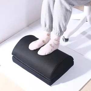 Sıcak satmak siyah yarım silindir bellek köpük yastık ayarlanabilir Footrest masa ayak istirahat yastığı ev için