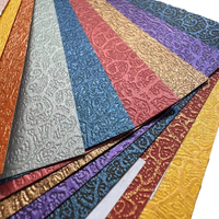Papier texturé floral vintage gaufré 787x1092mm, spécialisé avec revêtement pailleté pour cartes de mariage, boîtes cadeaux, couvertures de livres
