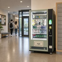 Distributeur automatique de snacks combiné avec crochets suspendus et rangées de ressorts hélicoïdaux pour bureau et école, certifié CE LVD EMC RoHS
