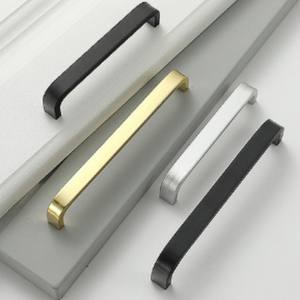 Vente en gros 96 trous noir mat poignées de meubles en alliage d'aluminium pour armoires de cuisine et tiroirs quincaillerie de garde-robe - Product Image 1