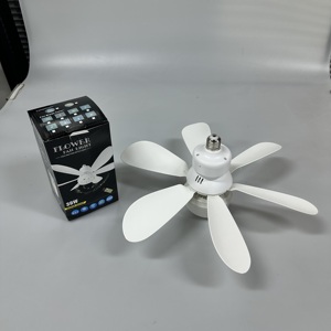 Smart Memory Chip <b>Remote</b> Socket <b>Fan</b> Light Portable Small Screw <b>Ceiling</b> <b>Fan</b> 6 ABS Bulb <b>Fan</b> for Bedroom Kitchen Garage Indoor - Product Image 6